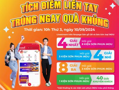 KẾT QUẢ QUAY THƯỞNG THÁNG 8 “TÍCH ĐIỂM LIỀN TAY – TRÚNG NGAY QUÀ KHỦNG” CỦA APP SƠN G8 SƠN iNDU